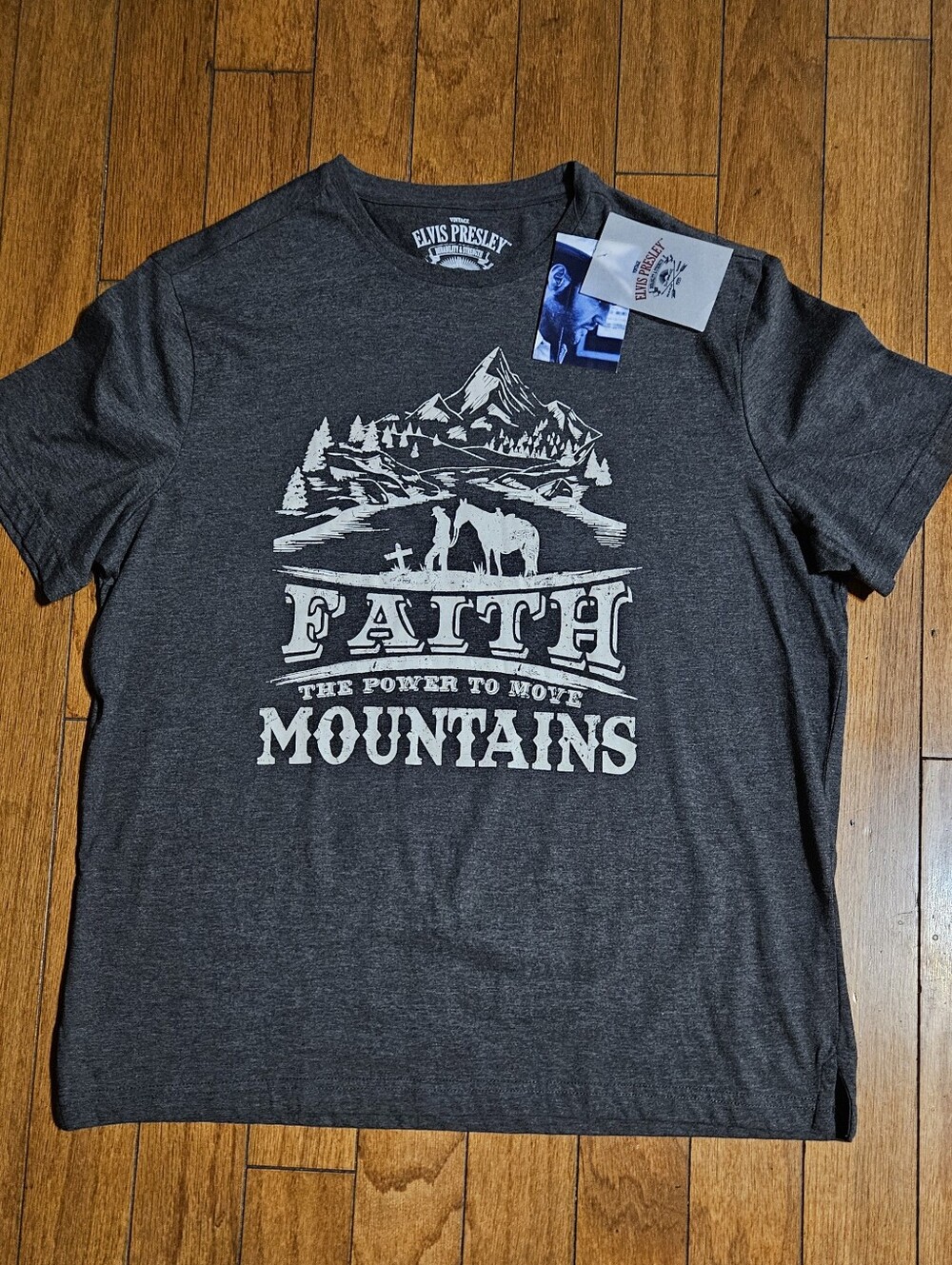 Elvis Presley Faith To Move Mountains/ Graphic Tee (NWT) Size LARGE